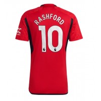 Manchester United Marcus Rashford #10 Domáci futbalový dres 2023-24 Krátky Rukáv